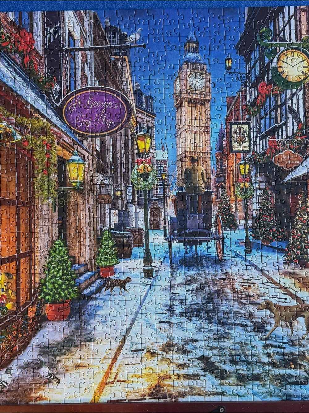 Ravensburger Red Holiday Street Scene 1000-Piece Puzzle - Picture 2 of 4